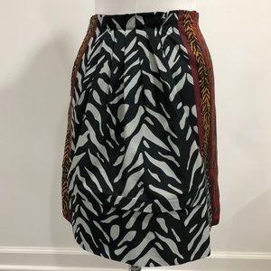 Anthropologie Re:made Vintage Silk Scarf Skirt